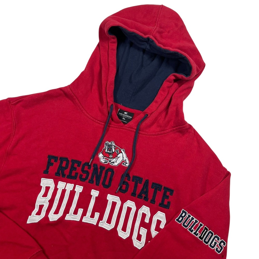 Fresno State Bulldogs Hoodie Mens XL Red Embroidered NCAA Sweatshirt